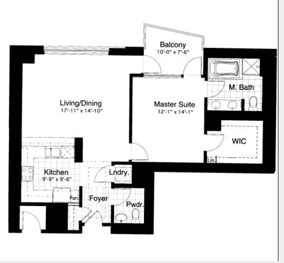 600 N Lake Shore Drive Floorplan - 10 South Tier